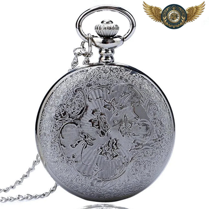 L'Ornementale - Montre Gousset Demi-Chasseur Argentée Quartz - Vue 3 - Gousset-heritage