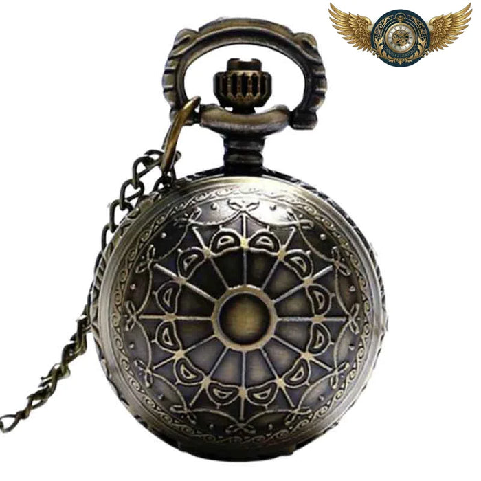 L'Uchronie - Montre Gousset Steampunk Bronze Patiné Quartz - Vue 1 - Gousset-heritage