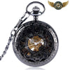 L'Uchroniste - Montre Gousset Double Squelette Mécanique Noire - Vue 1 - Gousset-heritage