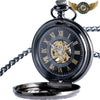 L'Uchroniste - Montre Gousset Double Squelette Mécanique Noire - Vue 3 - Gousset-heritage