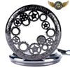 L'Uchroniste - Montre Gousset Double Squelette Mécanique Noire - Vue 4 - Gousset-heritage