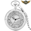L'Uchroniste | Montre de Poche Steampunk Demi-Chasseur Quartz - Argent - Gousset-heritage