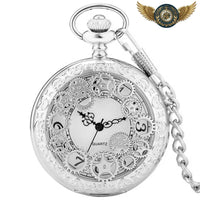 L'Uchroniste | Montre de Poche Steampunk Demi-Chasseur Quartz - Gousset-heritage