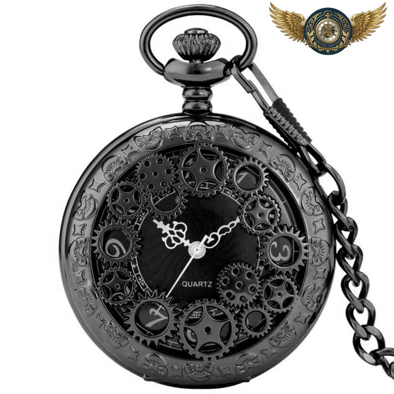 L'Uchroniste | Montre de Poche Steampunk Demi-Chasseur Quartz