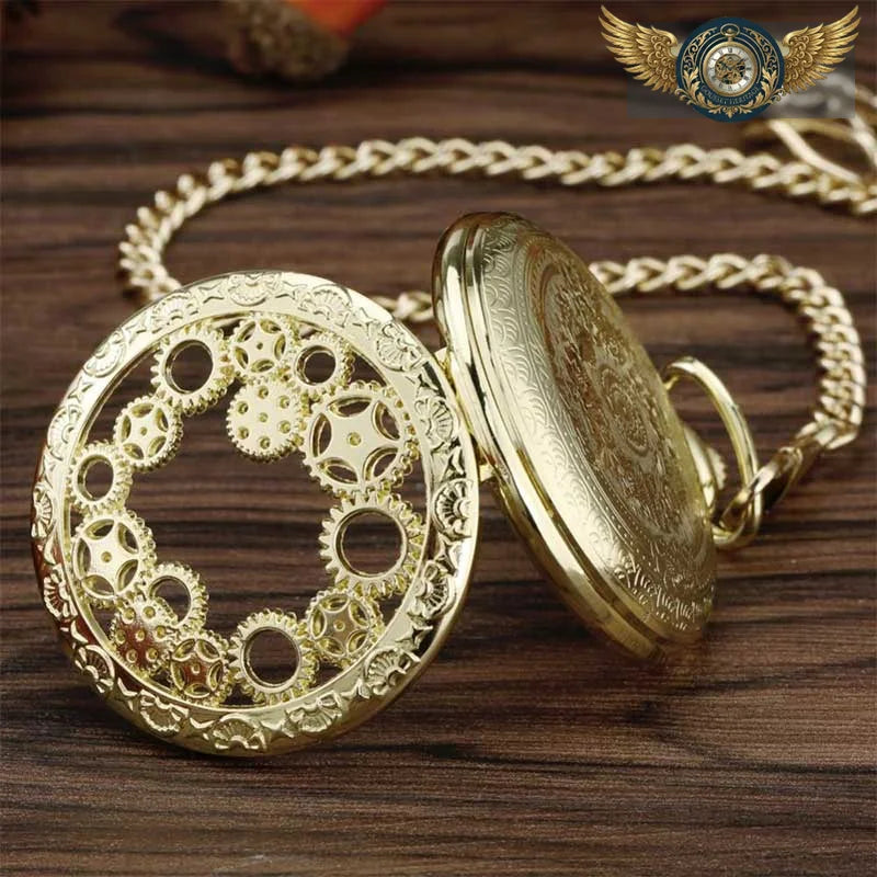 L'Uchroniste | Montre de Poche Steampunk Demi-Chasseur Quartz - Vue 5 - Gousset-heritage