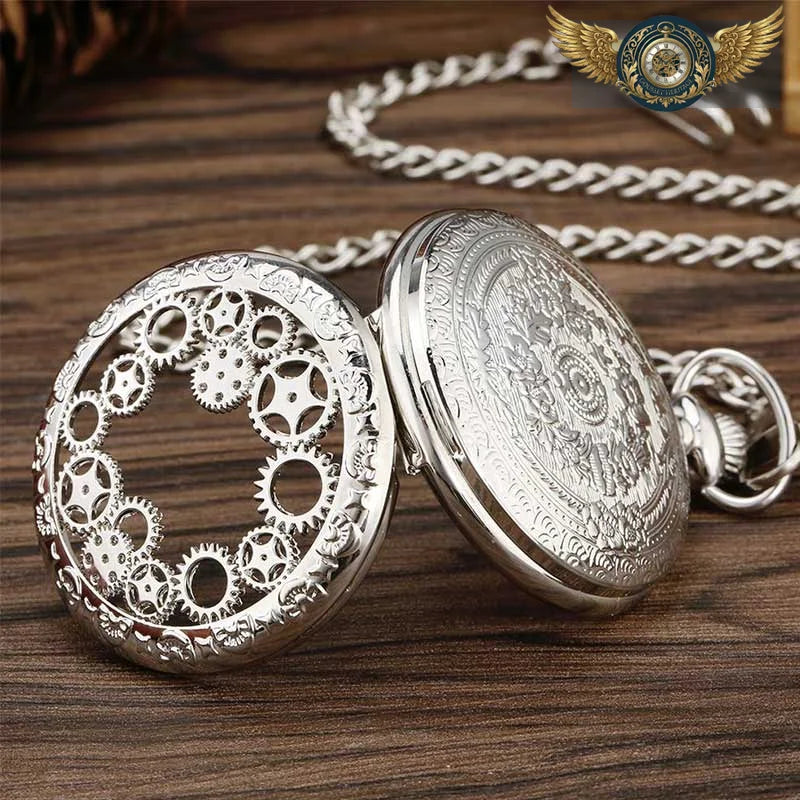 L'Uchroniste | Montre de Poche Steampunk Demi-Chasseur Quartz - Vue 9 - Gousset-heritage