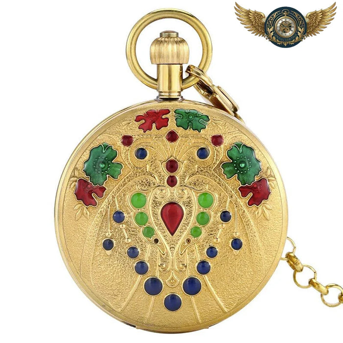 La Victorienne - Montre Gousset Double Chasseur Automatique Ornée - Vue 1 - Gousset-heritage