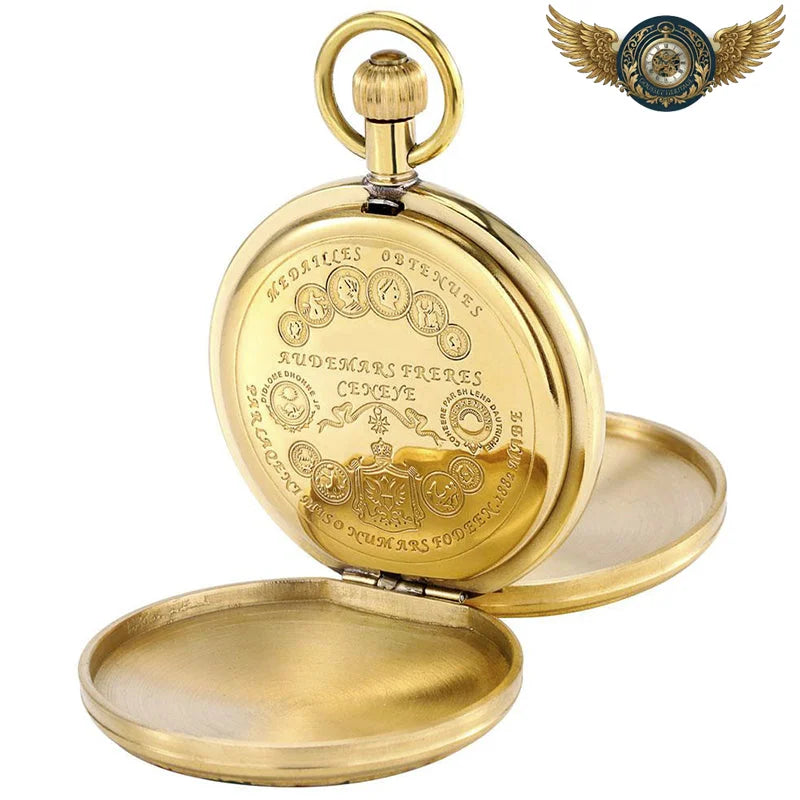 La Victorienne - Montre Gousset Double Chasseur Automatique Ornée - Vue 3 - Gousset-heritage