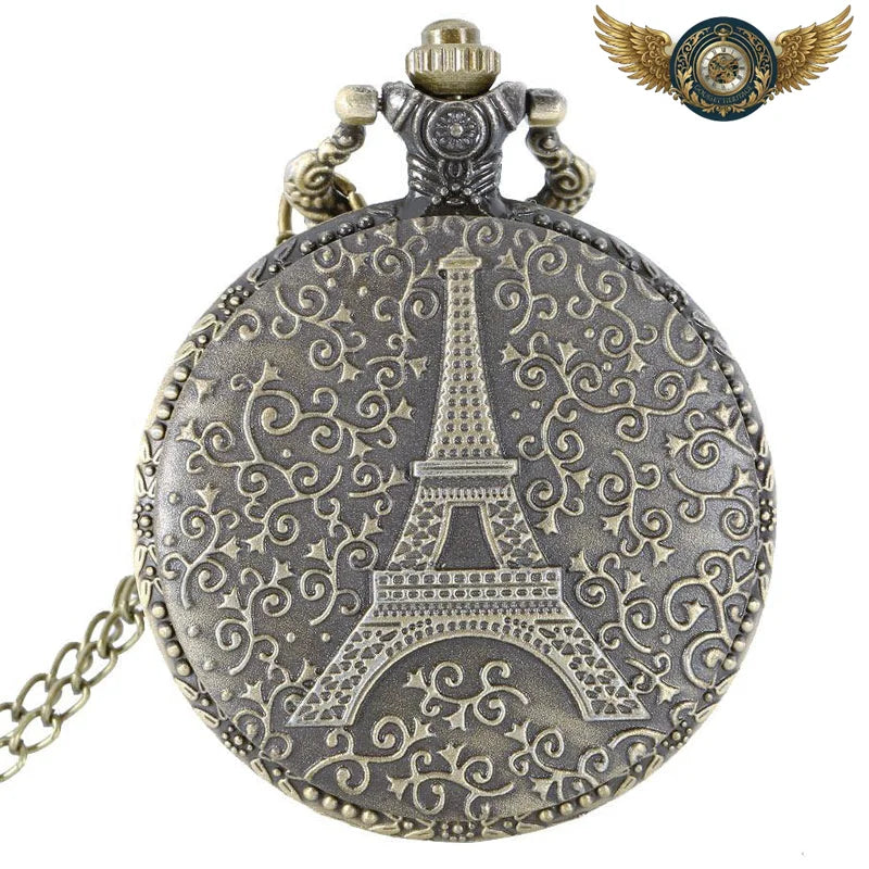 La Belle Époque - Montre de Poche Full Hunter Tour Eiffel Bronze - Vue 2 - Gousset-heritage