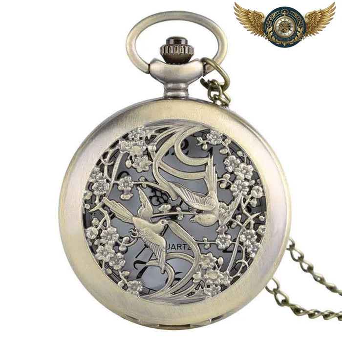 La Bohémienne - Montre Sautoir Clapet Ajouré Style Victorien - Vue 1 - Gousset-heritage