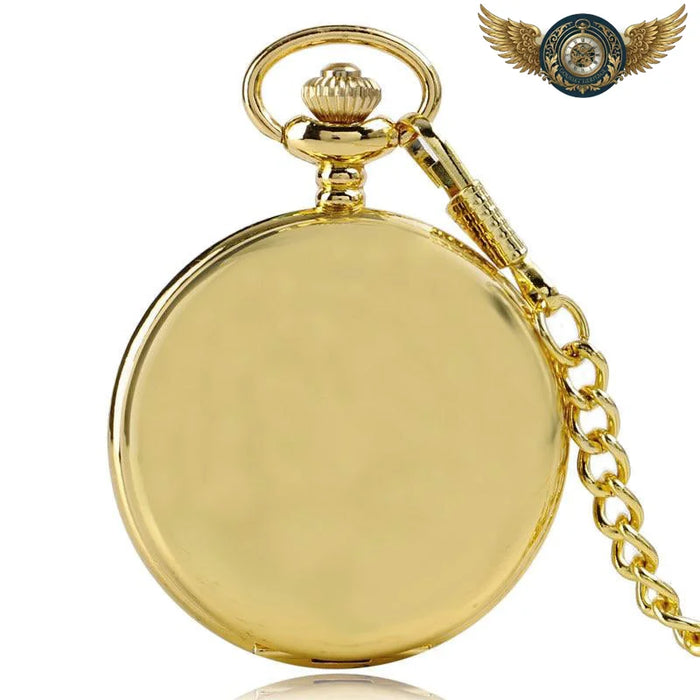 La Cérémoniale - Montre Gousset Dorée Boîtier Chasseur Quartz - Vue 1 - Gousset-heritage