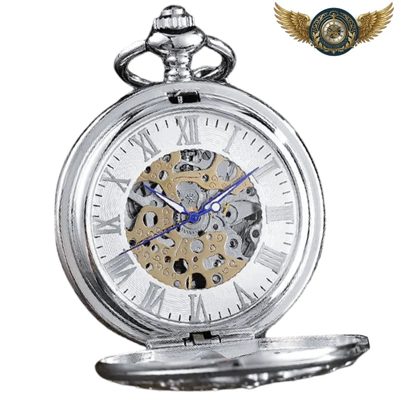 La Déclaration - Montre Gousset Squelette Mécanique Argentée - Vue 2 - Gousset-heritage