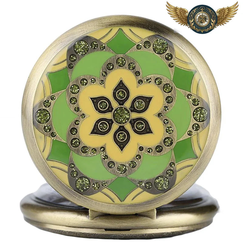 La Fleur Bohème - Montre Gousset Mécanique Squelette Bronze - Vue 3 - Gousset-heritage