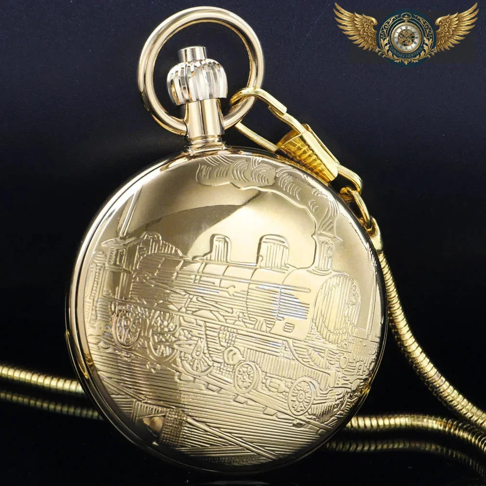 La Locomotive - Montre Gousset Double Chasseur Bronze Mécanique - Vue 2 - Gousset-heritage