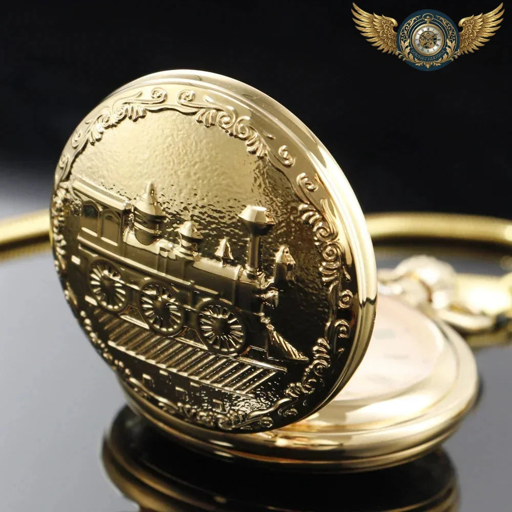 La Locomotive - Montre Gousset Double Chasseur Bronze Mécanique - Vue 3 - Gousset-heritage