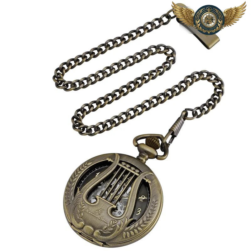 La Lyre - Montre Gousset Mécanique Squelette Vintage - Vue 5 - Gousset-heritage