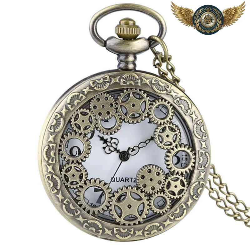 La Machine Victorienne - Montre Gousset Steampunk Quartz Bronze