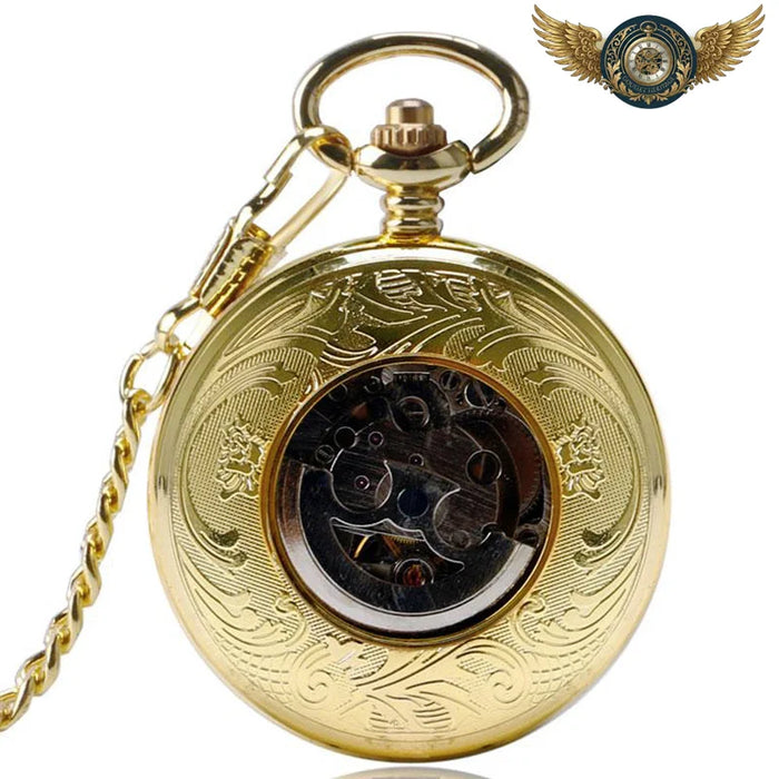 La Majestueuse - Montre Gousset Automatique Squelette Full Hunter - Vue 1 - Gousset-heritage