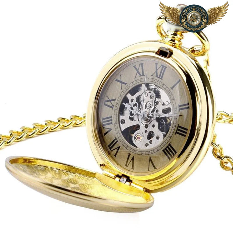 La Majestueuse - Montre Gousset Automatique Squelette Full Hunter - Vue 4 - Gousset-heritage