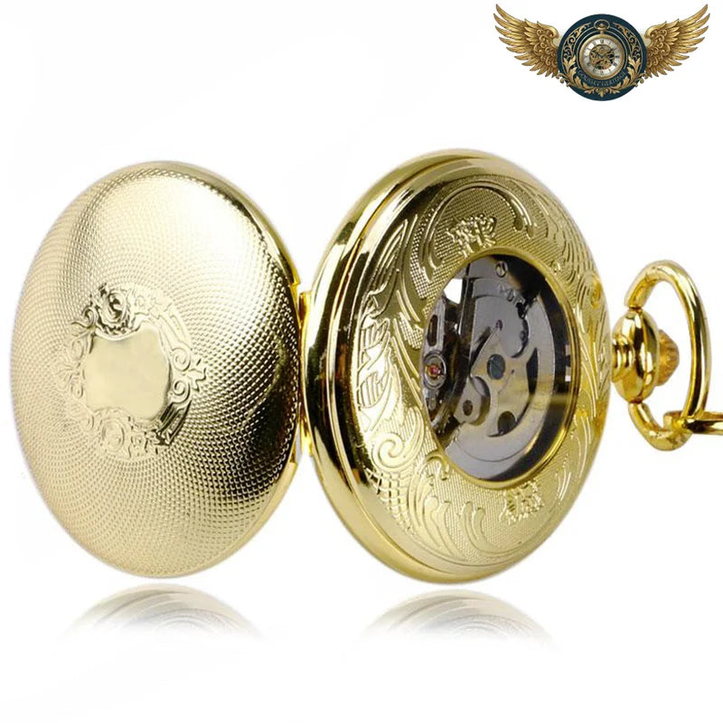 La Majestueuse - Montre Gousset Automatique Squelette Full Hunter - Vue 5 - Gousset-heritage