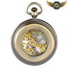 La Mécanique Steampunk - Montre de Poche Squelette Bronze Patiné - Vue 2 - Gousset-heritage