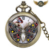 La Muse Florale - Montre Pendentif Demi-Chasseur Bronze - Papillon - Gousset-heritage