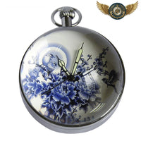 La Porcelaine Bleue - Montre Squelette Mécanique Cadran Céramique 50mm - Gousset-heritage