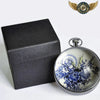 La Porcelaine Bleue - Montre Squelette Mécanique Cadran Céramique 50mm - Vue 3 - Gousset-heritage