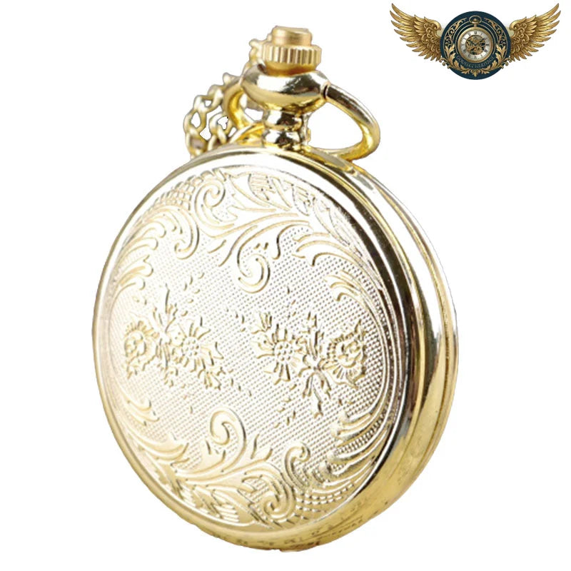 La Régence Brillante - Montre Gousset Bijou Chasseur Doré Quartz - Vue 3 - Gousset-heritage