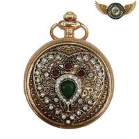 La Reine d'Orient - Montre Pendentif Chasseur Ornée de Rubis - modèle 3 - Gousset-heritage