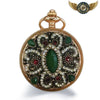 La Reine d'Orient - Montre Pendentif Chasseur Ornée de Rubis - 4 - Gousset-heritage