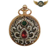 La Reine d'Orient - Montre Pendentif Chasseur Ornée de Rubis - 1 - Gousset-heritage
