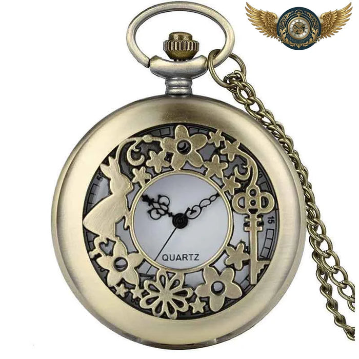 La Rêverie | Montre Sautoir Néo-Victorienne Clapet Ajouré - Vue 1 - Gousset-heritage