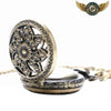 La Rose Ancienne - Montre Pendentif Bronze Floral Quartz - Vue 2 - Gousset-heritage