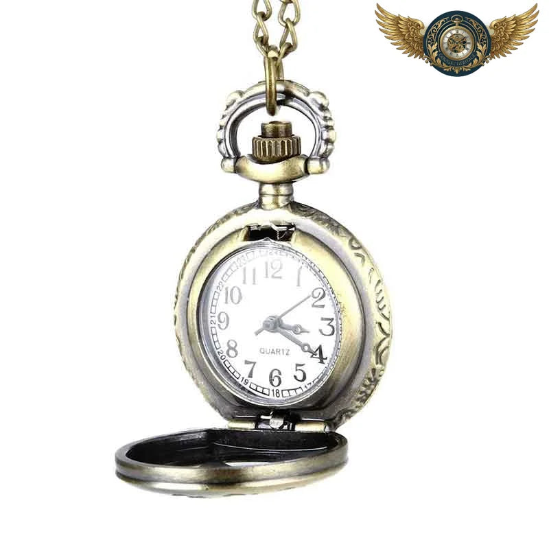 La Rose d'Ornement – Montre Pendentif Savonnette Bronze Floral