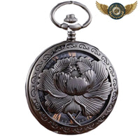 La Rose de Mécanique - Montre Pendentif Squelette Victorien - modèle Noir - Gousset-heritage