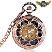 La Roseraie Automatique - Montre Gousset Squelette Or Rose Ajouré - Gousset-heritage
