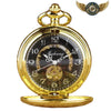 La Royale | Montre Gousset Mécanique Chasseur Doré Fleur de Lys - Vue 2 - Gousset-heritage