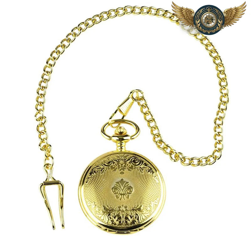 La Royale | Montre Gousset Mécanique Chasseur Doré Fleur de Lys - Vue 5 - Gousset-heritage
