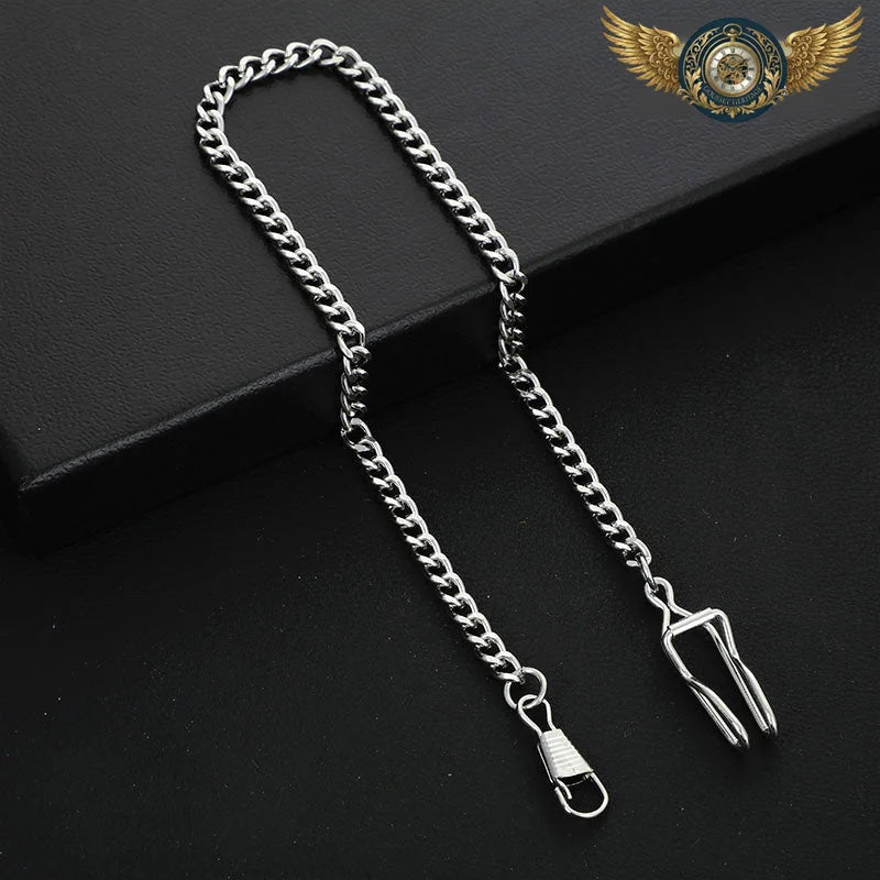 La Sécurité Moderne - Chaîne Gourmette à Clip Ceinture Acier - Argent - Gousset-heritage