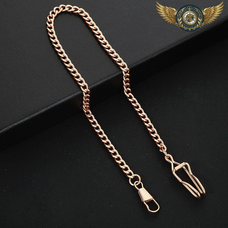 La Sécurité Moderne - Chaîne Gourmette à Clip Ceinture Acier - Or rose - Gousset-heritage