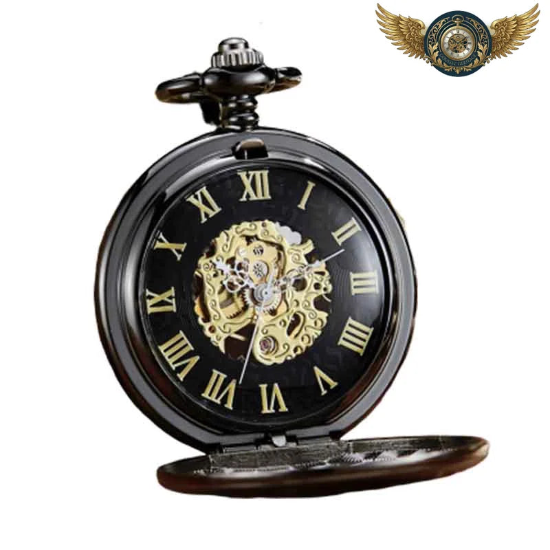 La Vestale – Montre Sautoir Mécanique Squelette Gravée - Vue 12 - Gousset-heritage