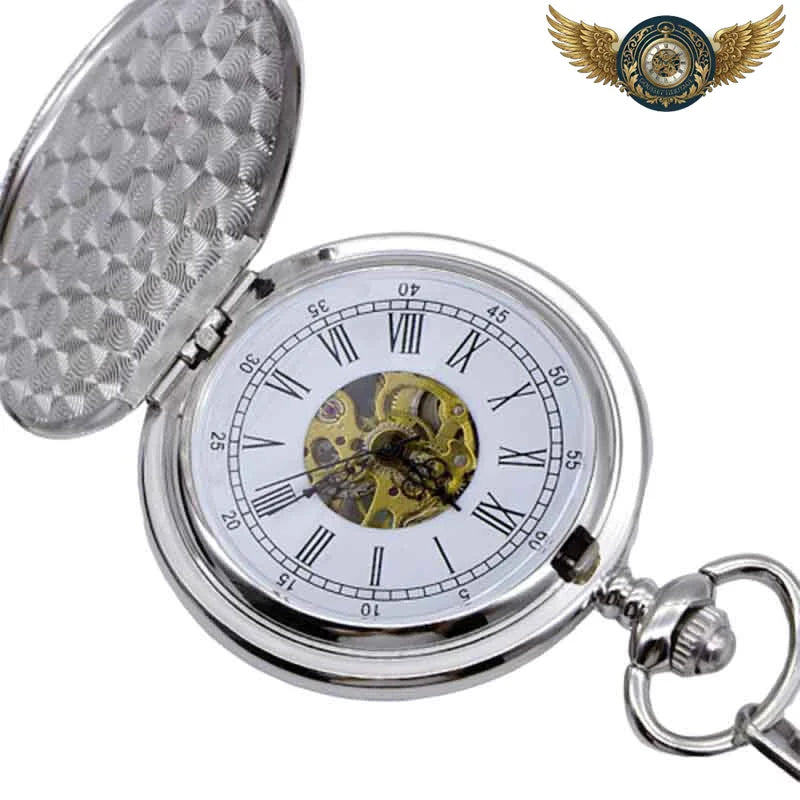 La Vestale – Montre Sautoir Mécanique Squelette Gravée - Vue 2 - Gousset-heritage
