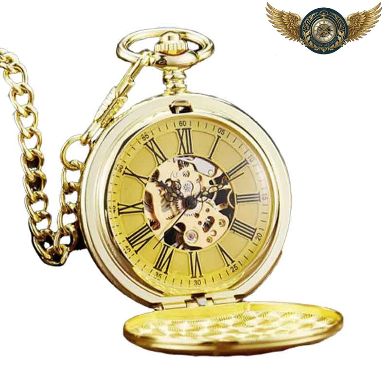 La Vestale – Montre Sautoir Mécanique Squelette Gravée - Vue 6 - Gousset-heritage