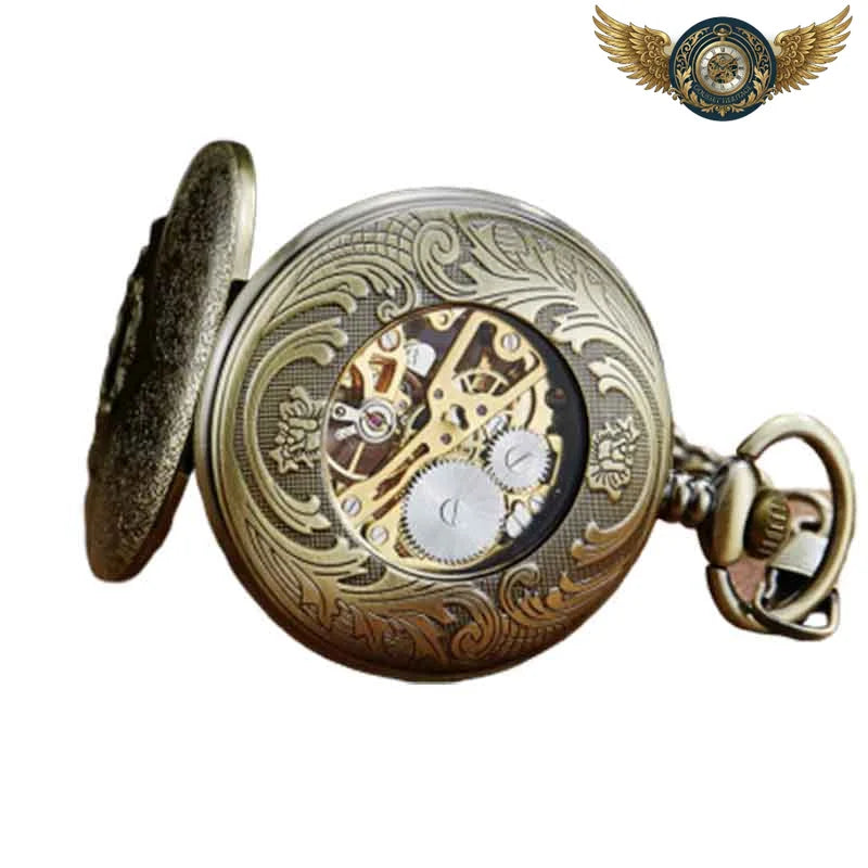 La Vestale – Montre Sautoir Mécanique Squelette Gravée - Vue 7 - Gousset-heritage