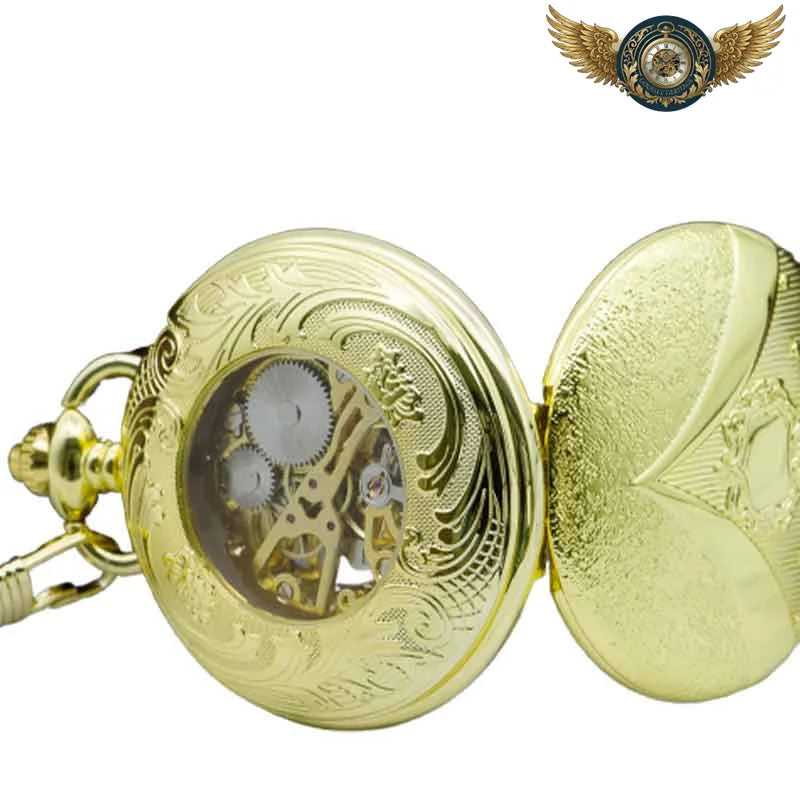 La Vestale – Montre Sautoir Mécanique Squelette Gravée - Vue 9 - Gousset-heritage