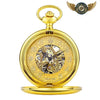 Le Dandy Victorien - Montre Gousset Mécanique Squelette Chasseur - Or - Gousset-heritage