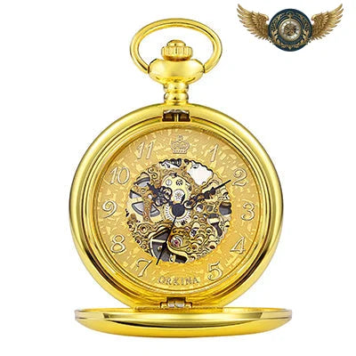 Le Dandy Victorien - Montre Gousset Mécanique Squelette Chasseur - Or - Gousset-heritage