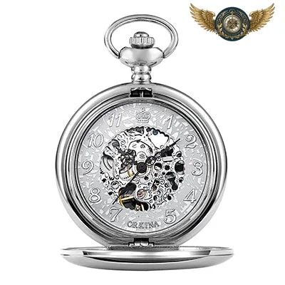 Le Dandy Victorien - Montre Gousset Mécanique Squelette Chasseur