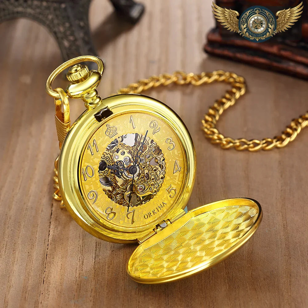 Le Dandy Victorien - Montre Gousset Mécanique Squelette Chasseur - Vue 4 - Gousset-heritage